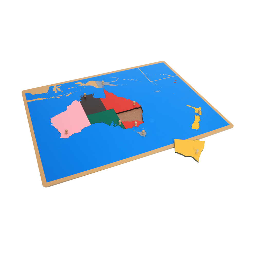 Kids Education In Australia - Rompecabezas de madera con mapa de