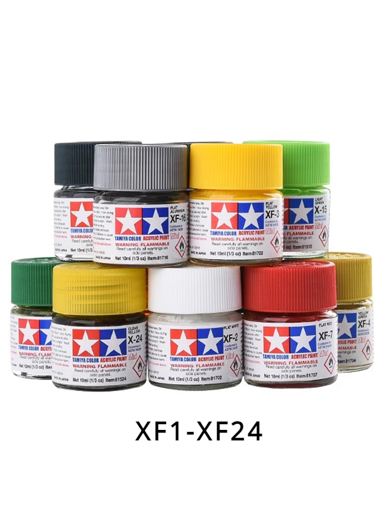 Tamiya Model Paint Set - TAMIYA Pintura Acrílica XF1-XF24 Colores Planos/Matte