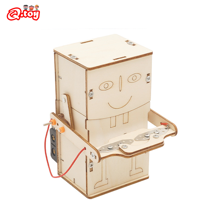 Kids Education Money - Robot de madera eléctrico para aprender