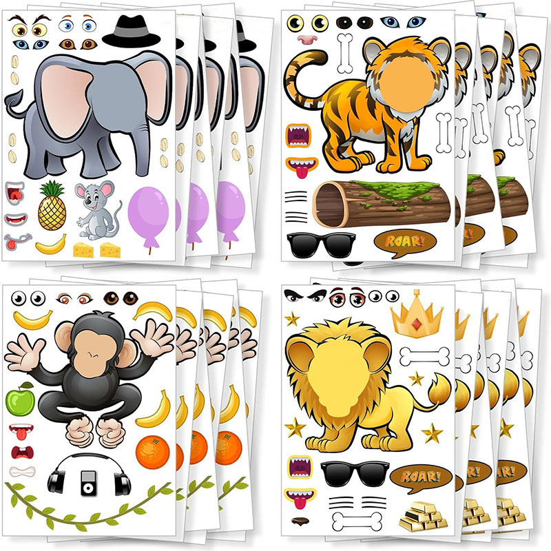 Kids Education Money - Pegatinas de dibujos animados de animales