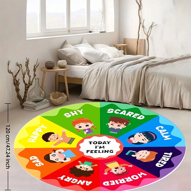 Alfombra redonda de franela co - Kids Education Charts reseña y precio