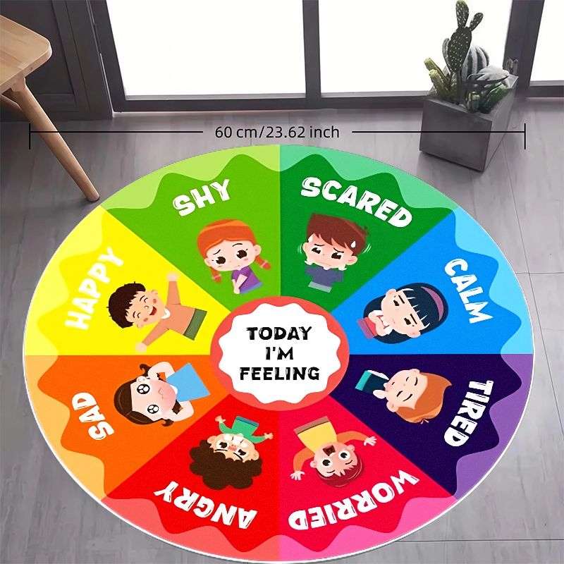 Alfombra redonda de franela co - Kids Education Charts reseña y precio