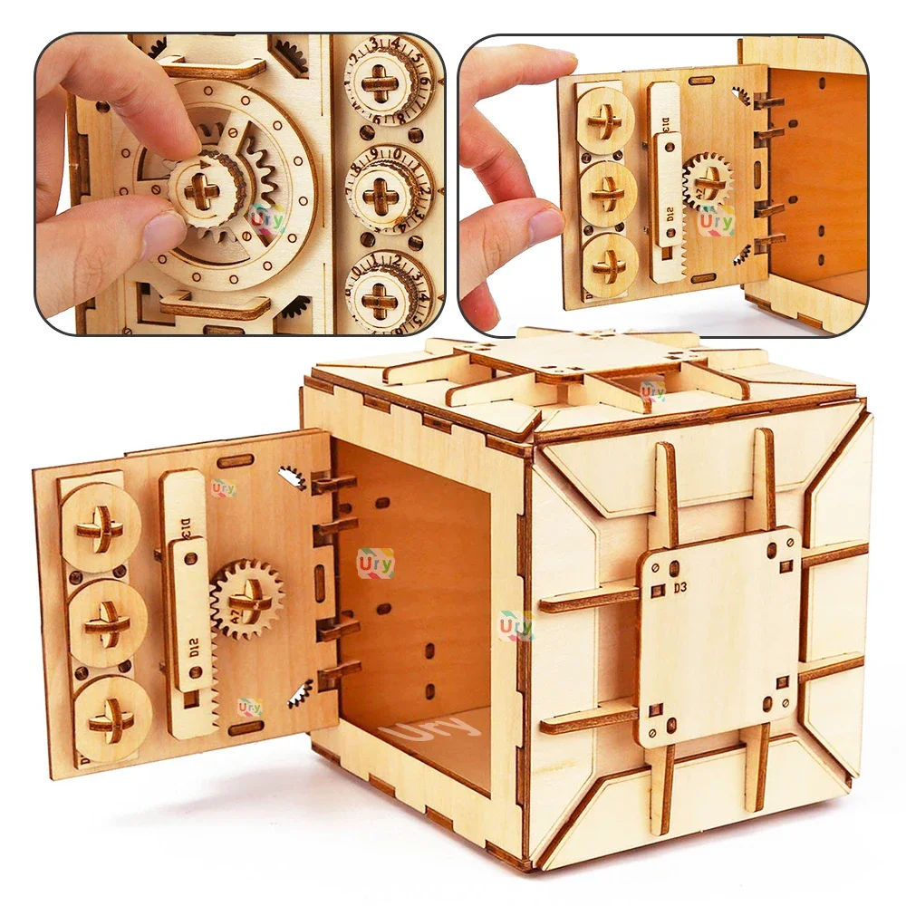URY-rompecabezas de madera 3D  - Kids Education Money reseña y precio