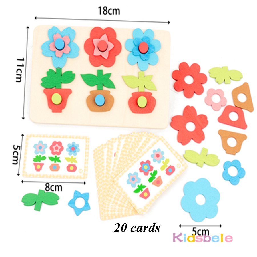 Rompecabezas de flores de made - Kids Education Card reseña y precio