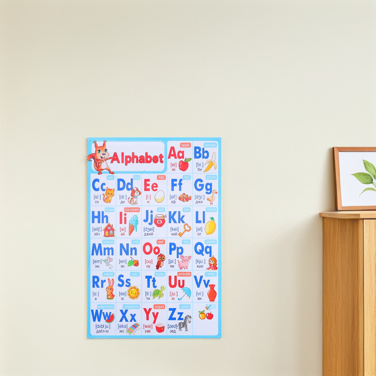 Póster del Alfabeto ABC para P - Kids Education Charts reseña y precio