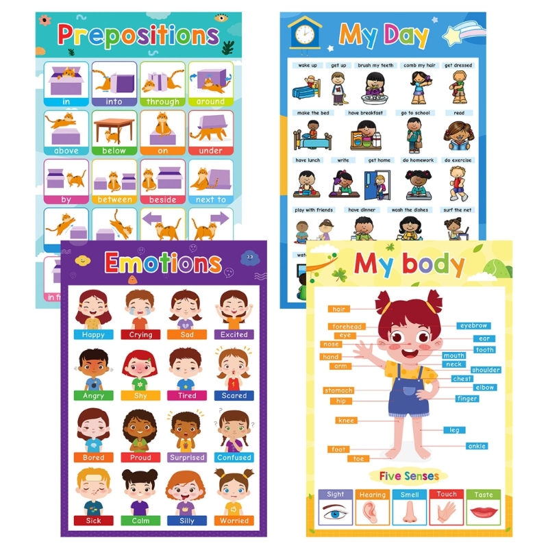 Gráficos coloridos carteles ap - Kids Education Charts reseña y precio