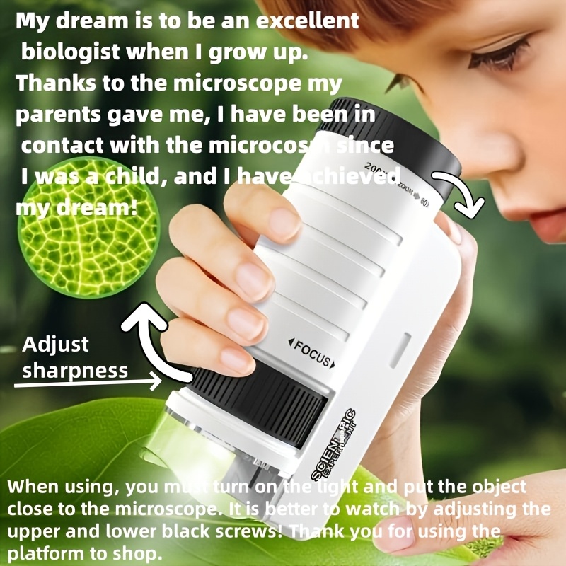 Kit de Microscopio de Mano, Ju - Kids Doctor Education reseña y precio
