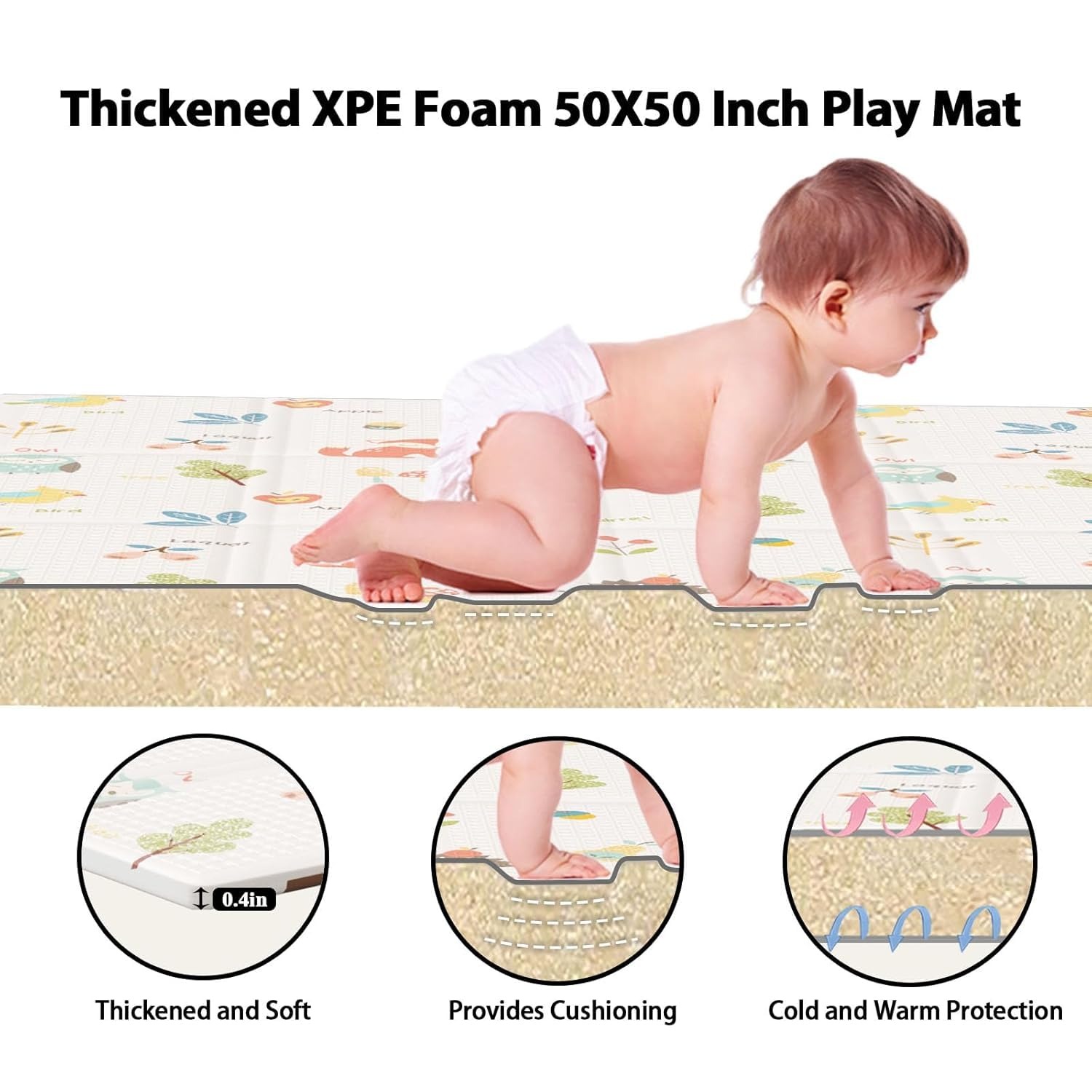Alfombra plegable para juegos  - Kids Educational Mat reseña y precio