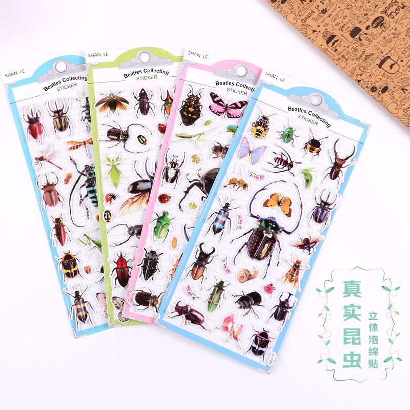Pegatinas de Insectos 3D Reali - Kids Education Charts reseña y precio