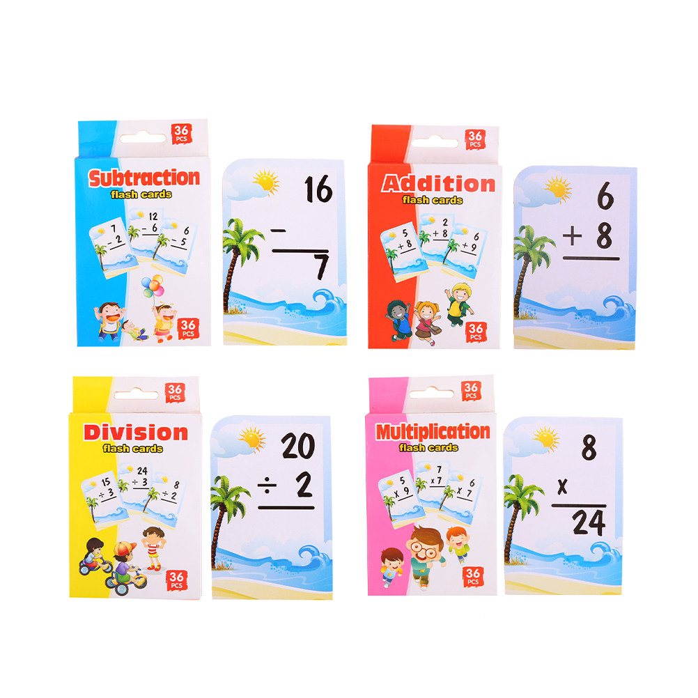 4 cajas de tarjetas de estudio - Kids Education Card reseña y precio