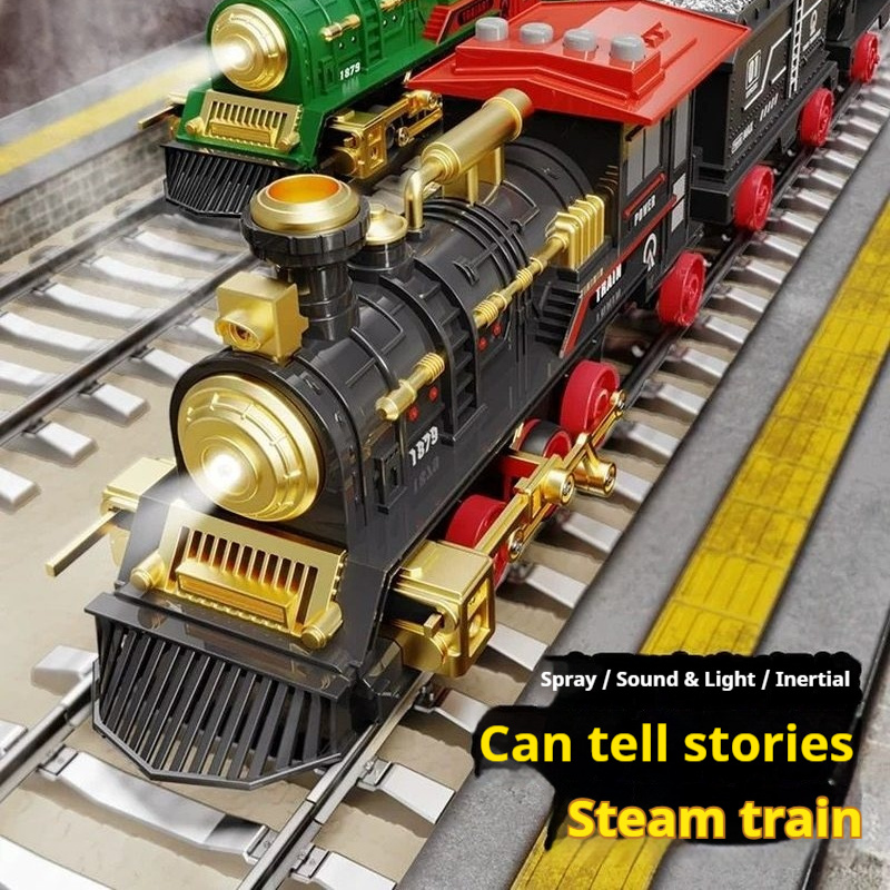 Juego de tren de vapor eléctri - Kids Education Story reseña y precio