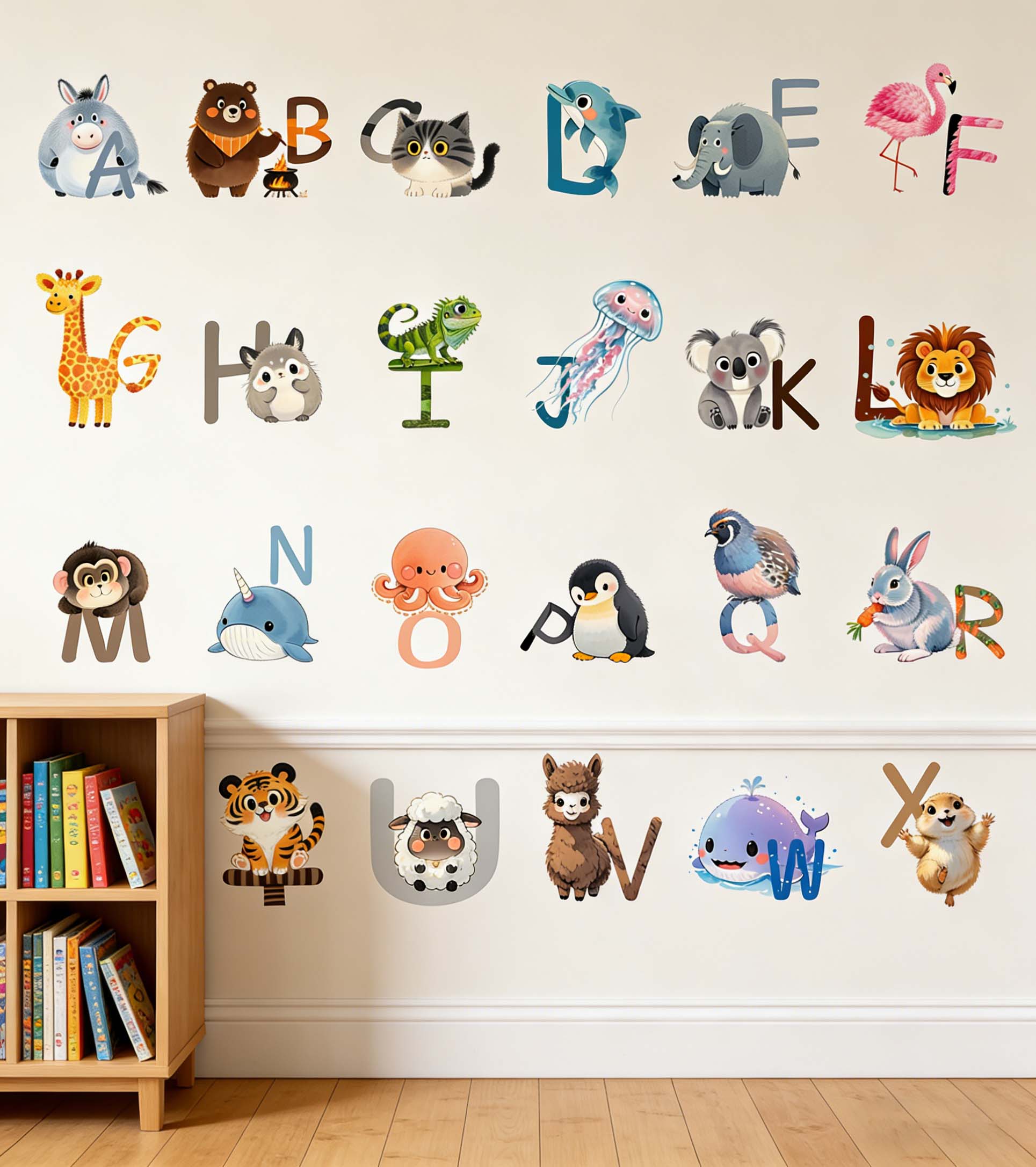 Pegatinas de pared del alfabet - Kids Education Center reseña y precio